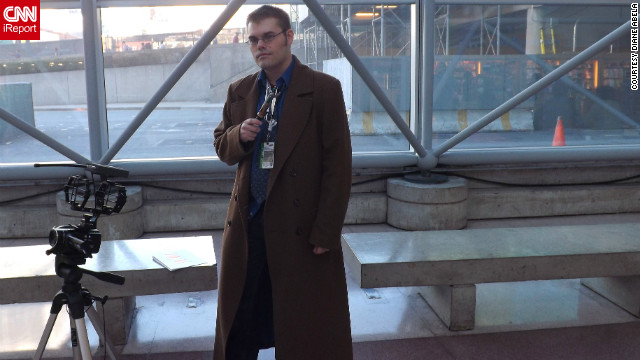 Doctor Who, a character now in his 11th incarnation, recently visited New York on television. This is actually a costumed fan as the 10th Doctor (played for a time by David Tennant), but he fits in more than ever at New York Comic Con.