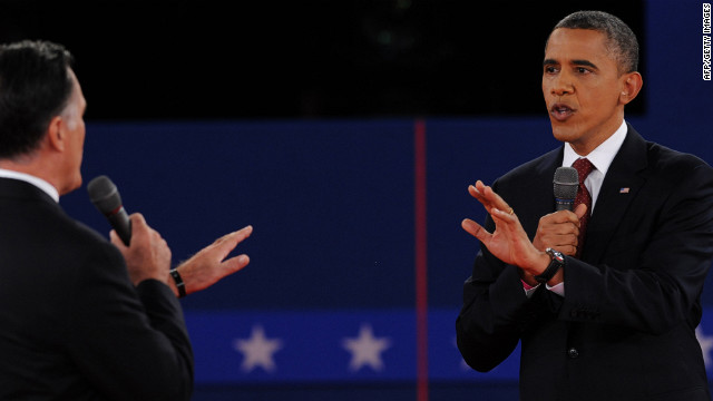 U.S. President Barack Obama and Republican presidential candidate Mitt Romney square off.