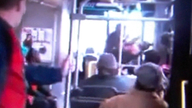 Bus driver, passenger brawl on bus