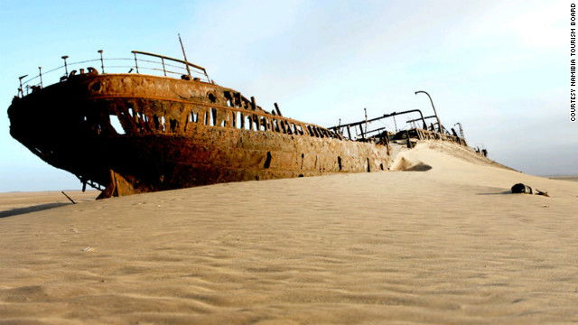 Animal bones give the Skeleton Coast its name but there are plenty of ships' carcasses, too. 