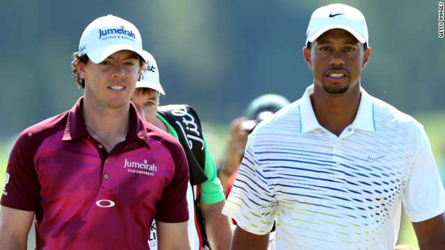 World No. 1 Rory McIlroy (left) is being tipped to assume Tiger Woods' mantel as golf's dominant force.