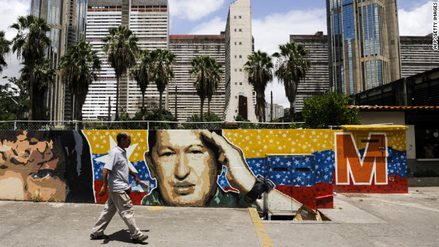 Journalist Girish Gupta says Venezuela is still recovering from the hangover of the brutal campaign between Hugo Chavez (pictured in a Caracas mural) and opposition challenger Henrique Capriles.