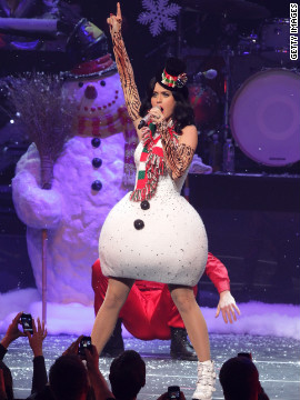 There's a good chance Perry wasn't worried about her hips looking too big in the snowman dress she wore at KIIS-FM's Jingle Ball in December 2010.