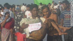 People have been displaced across Rahkine state in western Myanmar. 