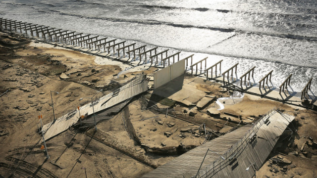 Superstorm Sandy stripped New York's historic Rockaway boardwalk down to its foundation.