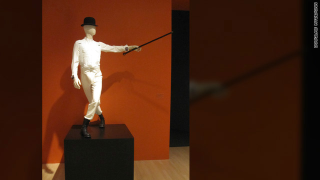 The costume for "Alex," the lead character -- and violence-prone delinquent -- in "A Clockwork Orange." 