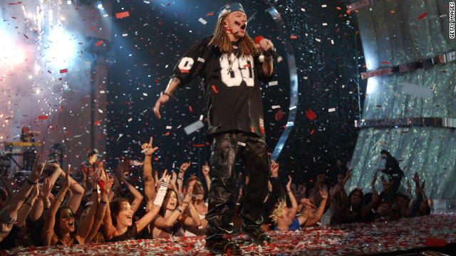 Axl Rose and Guns N' Roses perform at the 2002 MTV Video Music Awards in New York City.