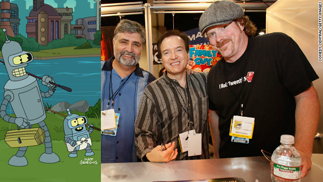 These guys are responsible for some of the most enduring animated characters on television today. From Fox to Comedy Central, "Futurama" has kept audiences rolling. Meet, from left to right, Maurice LaMarche (Kif Kroker), Billy West (Fry, Professor Farnsworth, Dr. Zoidberg), and John DiMaggio (Bender).