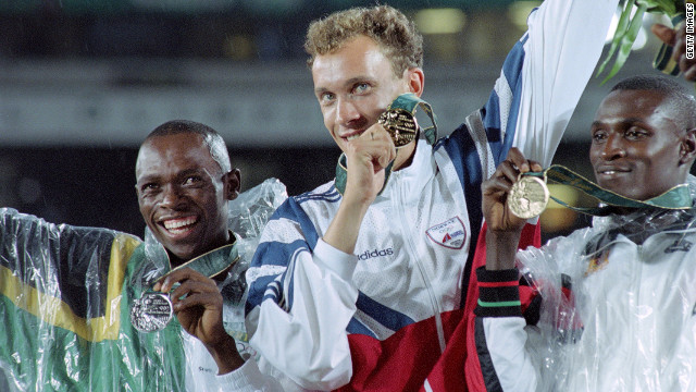 South African runner Hezekiel Sepeng (left), who won silver in the 1996 Olympic 800m final but was later banned for using an anabolic steroid, now says dopers are like "thugs, stealing from those who are clean and taking their opportunity." He currently coaches aspiring youngsters in his homeland. 