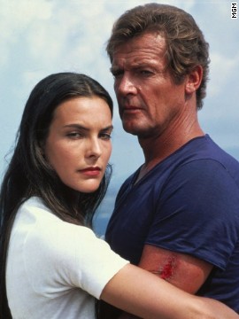 After witnessing her parents' assassination, Carole Bouquet's Melina Havelock teams up with Bond and eventually saves his life. Instead of donning an iconic bikini, Havelock bares it all to go skinny-dipping with 007 in 1981's "For Your Eyes Only."