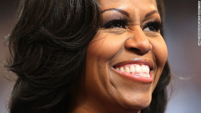 First lady Michelle Obama attends the final day of the 2012 Democratic National Convention.