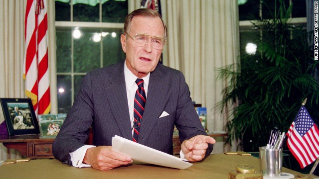  George H.W. Bush, the 41st president (1989-1993<!-- -->)</br> 