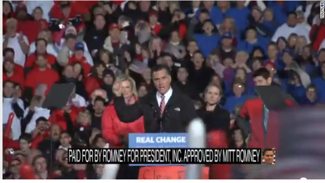 Romney showcases big rally in new one-minute ad