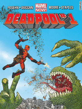 Marvel Now's first issue of "Deadpool," out November 7, takes something of an "if it ain't broke, don't fix it" approach, but Deadpool makes a grand entrance that has to be seen to be believed. The story, co-written by comedian Brian Posehn ("The Sarah Silverman Program"), puts a historical twist on the zombie trend, as Deadpool must face undead versions of dead U.S. presidents.