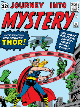 "Journey into Mystery" No. 83 brought the Norse god Thor into the Marvel universe. His epic adventures fighting his evil brother Loki have endured for 50 years, including his recent hit movie appearances, in which he is played by Chris Hemsworth.