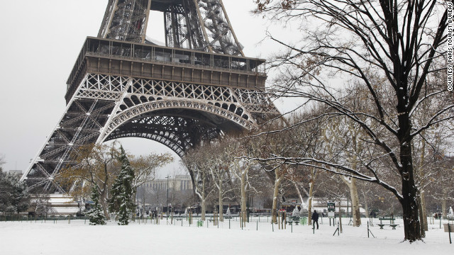 The view of the Eiffel Tower covered in snow is breathtaking. And if you opt for Europe right after Thanksgiving, you'll be there during the wonderful Christmas markets. 