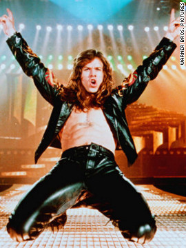 "Rock Star" stars Mark Wahlberg as a tribute band singer-turned-lead singer of his favorite band, Steel Dragon. Jennifer Aniston plays the rocker's girlfriend in the 2001 film.