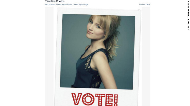 "Glee" star Dianna Agron encouraged other young women to head out and vote on November 6.