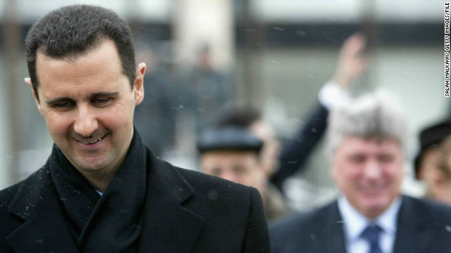 Syrian President Bashar al-Assad is shown during a visit to Moscow on January 25, 2005.