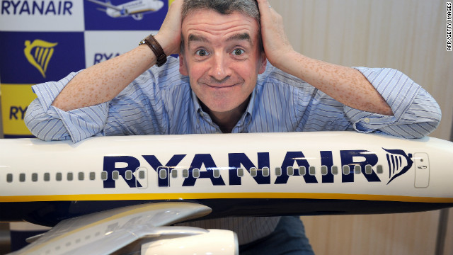 Глава Ryanair предлагает ввести стоячие места за 1 фунт.