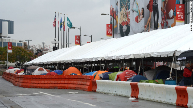 Tent city lives up to its name.