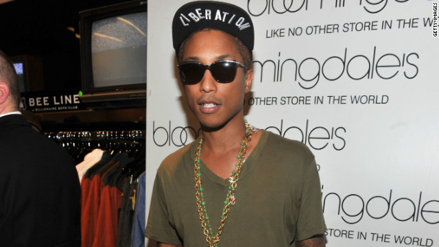 Designer and musician Pharrell Williams makes an appearance at Bloomingdale's 59th Street store in New York in September.