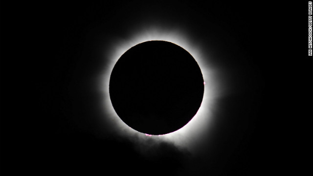 Totality is seen during the solar eclipse at Palm Cove on Wednesday.