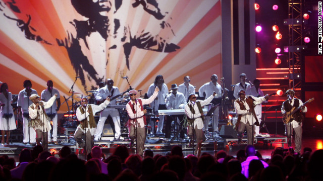 Ralph Tresvant, Michael Bivins, Ronnie DeVoe, Ricky Bell, Bobby Brown and Johnny Gil of New Edition perform an homage to Michael Jackson during the 2009 BET Awards. The R&amp;B group's albums include 1983's "Candy Girl" and 1988's "Heart Break," among others. 