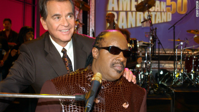 Dick Clark and Stevie Wonder attended the taping of 