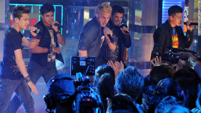 Menudo performs in 2008. Originally formed in the '70s, they helped launch Ricky Martin's career. The boy band has had many members over the years.