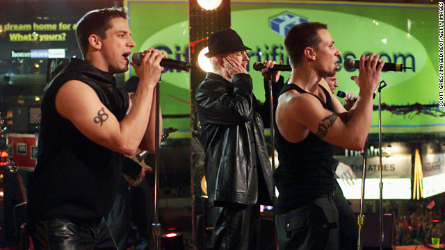 98 Degrees, pictured performing in 1999, included brothers Nick and Drew Lachey, Justin Jeffre and Jeff Timmons. The group released three albums, in addition to one Christmas album, between 1997 and 2000.