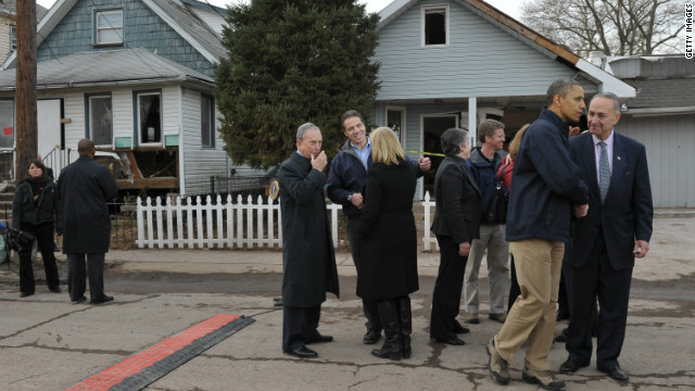 Obama tours storm-battered New York