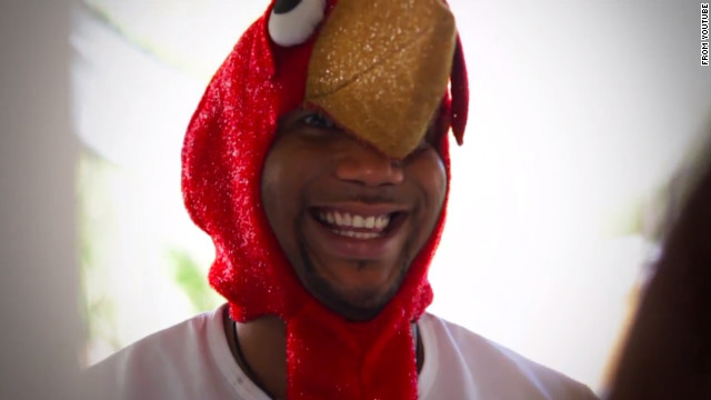 Patrice Wilson, seen here in a turkey costume, also produced Rebecca Black's annoyingly catchy 