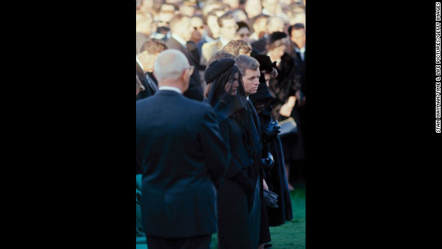 John F Kennedys Widow Jacqueline Kennedy And Brother Robert Kennedy Attend His Funeral At 