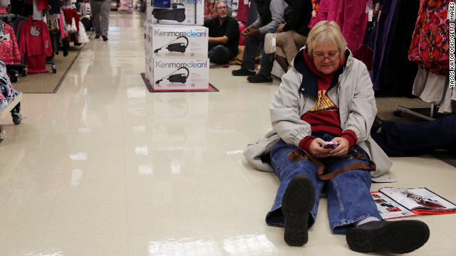 Shoppers came out early at Sears for the 4 a.m. doorbuster deals in Highland, Indiana.