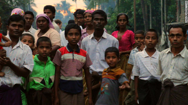 The Rohingya are stateless with nowhere to go. Driven by fear many are congregating in huge makeshift camps on the edge of the Rahkine town of Sittwe.