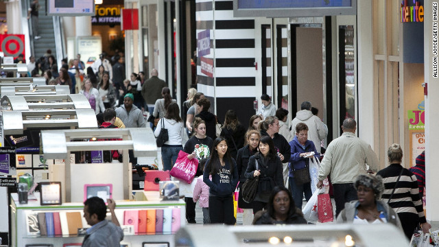 Shoppers take advantage of Black Friday sales at the South Shore Plaza in Braintree, Massachusetts.