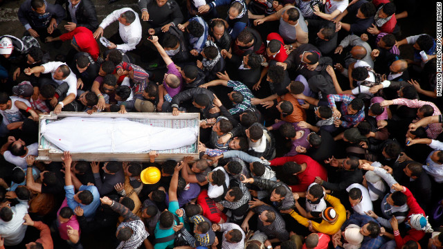 Activists in Cairo's Tahrir Square on Monday, November 26, carry the coffin of Gaber Salah, an activist who died overnight after he was critically injured in clashes in Cairo. Salah, a member of the April 6 movement known by his nickname "Jika," was injured last week during confrontations between police and protesters on Cairo's Mohammed Mahmud street.