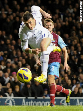 West Ham have already banned one fan for life after he was cautioned by police for "racially aggravated gesturing" during their match with Tottenham on Sunday. West Ham's fans are also reported to have aired songs about Adolf Hitler. The FA are to investigate. Tottenham won the game 3-1 with Gareth Bale (left) on the scoresheet.