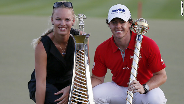 McIlroy was watched every step of the way in Dubai by his girlfriend -- tennis star Caroline Wozniacki.