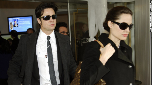 In January 2006, the pair (seen here in Switzerland at the time) announced that they were expecting a baby. Pitt and Jolie's daughter Shiloh arrived that May. 