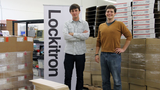 Paul Gerhardt and Cameron Robertson, co-founders of Lockitron, which allows you to unlock your front door with your phone.