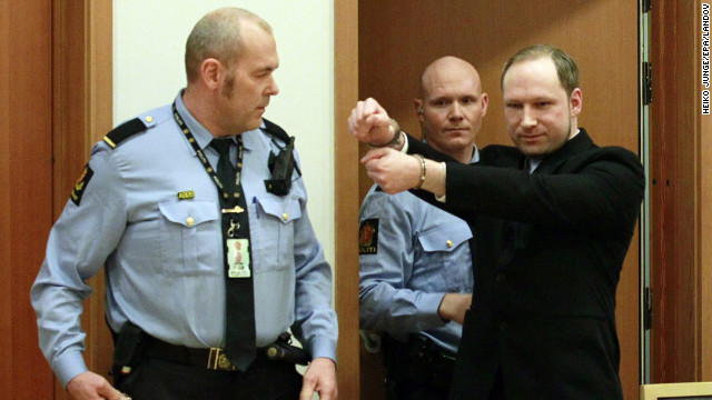 February 6: Anders Behring Breivik arrives for his court hearing in Oslo, Norway. He was sentenced to 21 years in prison on August 24 for killing 77 people in two terror attacks in Norway in 2011. Eight people died in a bombing in Oslo, while 69 young people were shot to death on nearby Utoya island.