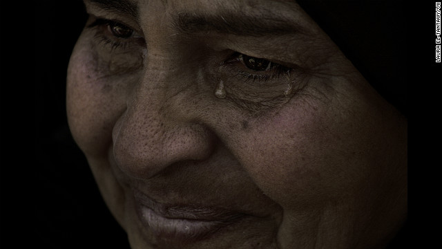 February 22: Safeya Sayed Shedeed cries in Cairo while following the trial for former president Hosni Mubarak, who was tried on charges of corruption and giving orders to kill protesters. Her son was shot and killed by police officers on January 28, 2011, a day locals dubbed the "Friday of Rage." Mubarak was sentenced to life in prison in June.