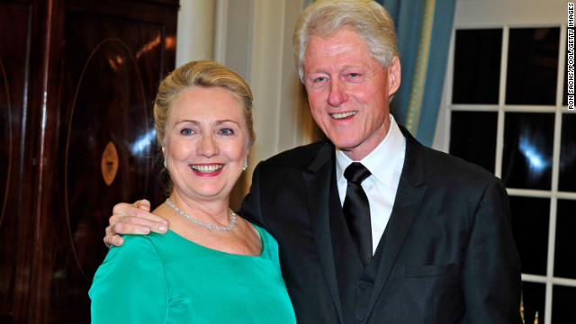 The Clintons hosted the recipients Saturday night at a State Department dinner.