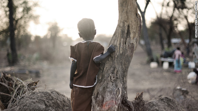 May 7: A young girl looks over the Doro refugee camp in South Sudan in May. More than 500,000 people have fled from Sudan into South Sudan as a result of the ongoing conflict between the two states.