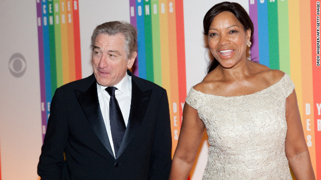 Actor Robert De Niro and his wife, Grace Hightower, attend the 35th Kennedy Center Honors on Sunday.