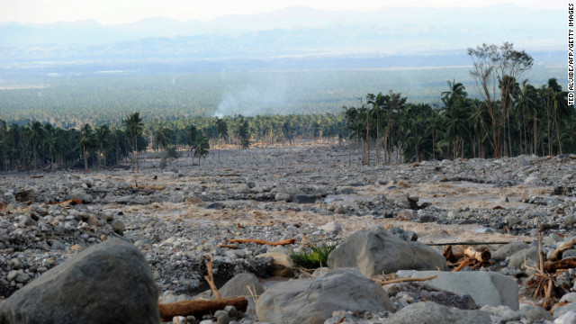 These boulders cascaded into New Bataan township. This picture was taken December 5.