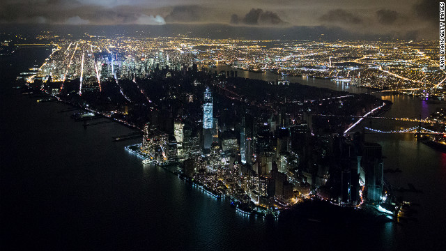 November 1: An aerial view of New York reveals a widespread power outage after Superstorm Sandy. Photographer Iwan Baan credits his camera for allowing him to capture the memorable image from a helicopter at night. He told the Poynter Insitute that with older equipment, the shot would have been impossible.