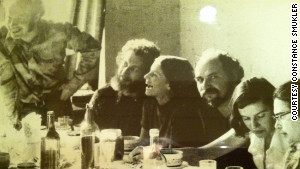 Connie Smukler, center, meets with prominent refuseniks in a Moscow flat in 1975. Natan Sharansky is standing.